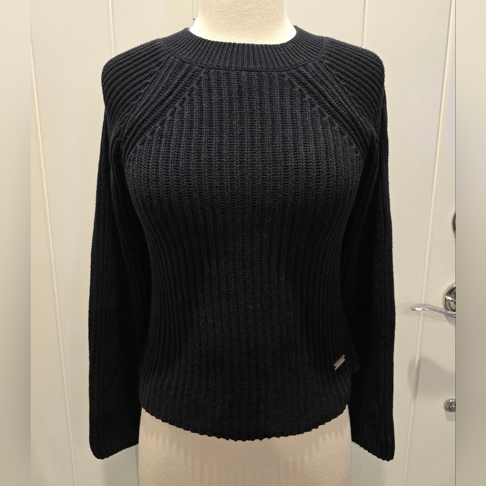 NEW w/Tags Jovonna London Hadi Open-Back Knit Raglan Sweater Dress Smalll Black - Picture 3 of 7